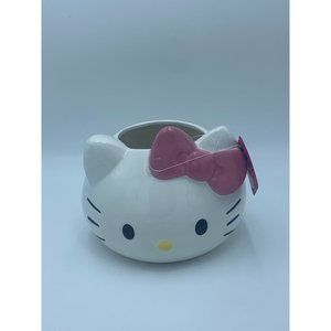 Sanrio Hello Kitty Large Ceramic Planter Pot Pink Bow